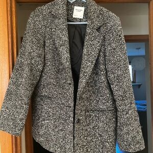 Abercrombie & Fitch Monochrome Tweed Blazer